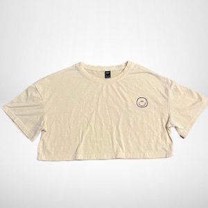 SHEIN Crop Graphic Drop Shoulder Tee